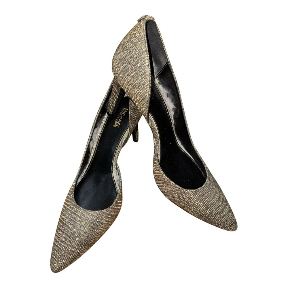 Michael Kors Gold Pointed-Toe Heels